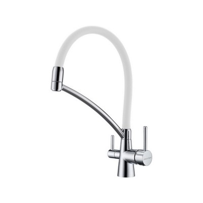 Смеситель Paulmark Siegen Si213111-CRW, хром, белый шланг Смеситель Paulmark Siegen Si213111-CRW, хром, белый шланг