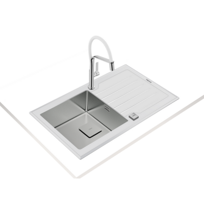 Мойка Teka Diamond RS15 1B 1D 86 белое стекло (115100012) Мойка Teka Diamond RS15 1B 1D 86 белое стекло (115100012)