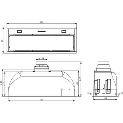 Вытяжка Falmec BUILT-IN BURANO 70 INOX Вытяжка Falmec BUILT-IN BURANO 70 INOX