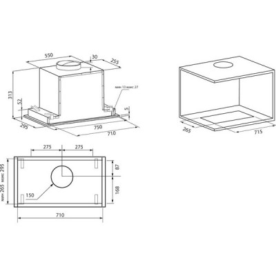 Вытяжка KRONA SELINA 900 GLASS black S Вытяжка KRONA SELINA 900 GLASS black S