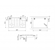 Варочная панель SMEG PGF962 газовая