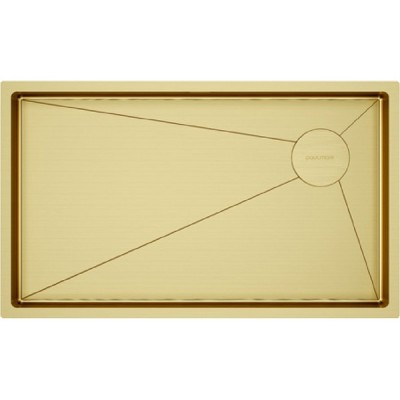 Мойка Paulmark Next-skew 740 PM887444-BG, брашированное золото Мойка Paulmark Next-skew 740 PM887444-BG, брашированное золото