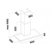 Вытяжка Falmec LUMEN STEEL 60