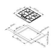 Варочная панель Kuppersberg TG 68 B газовая