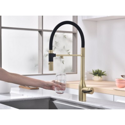 Смеситель Paulmark Magneto One Ma213188-LG, светлое золото Смеситель Paulmark Magneto One Ma213188-LG, светлое золото