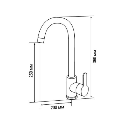 Смеситель МРАМОР Slide графит GR 309 Смеситель МРАМОР Slide графит GR 309