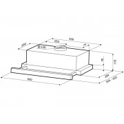 Вытяжка KRONA VENDY 600 inox (1 мотор)