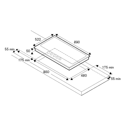 Варочная панель Bertazzoni P905LMODX газовая Варочная панель Bertazzoni P905LMODX газовая