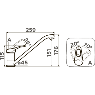 Смеситель Omoikiri Kado-BL латунь/черный (4994162) Смеситель Omoikiri Kado-BL латунь/черный (4994162)