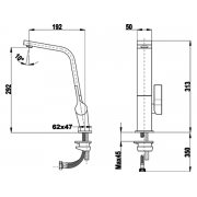 Смеситель Teka ICC 915 PVD покрытие/матовое золото (116030006)