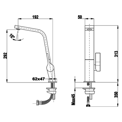 Смеситель Teka ICC 915 PVD покрытие/матовое золото (116030006) Смеситель Teka ICC 915 PVD покрытие/матовое золото (116030006)
