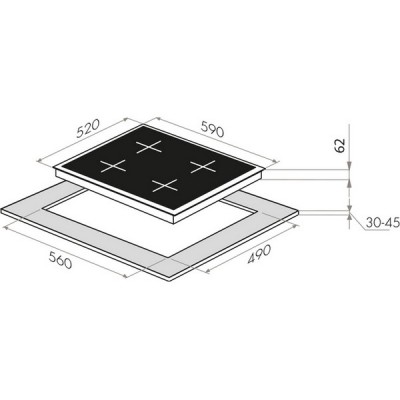 Варочная панель MAUNFELD EVSI594BK индукционная Варочная панель MAUNFELD EVSI594BK индукционная