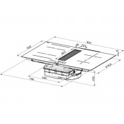 Варочная панель Faber GALILEO LINEAR F830 (340.0708.970) индукционная с вытяжкой