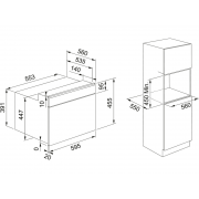 Духовой шкаф Franke FMY 45 MW BK (131.0632.660) компактный с СВЧ