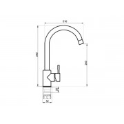 Смеситель Handmade SUS124BL-017F, черный