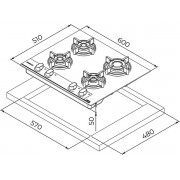 Варочная панель Teka GBC 64-G1 GBN MATT BLACK (112570217) газовая
