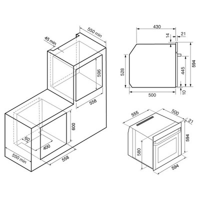 Духовой шкаф KRONA ONYX 60H BL/BL Духовой шкаф KRONA ONYX 60H BL/BL