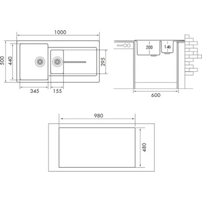 Мойка Longran Enigma ENG1000.500 15 - 54 Truffle Мойка Longran Enigma ENG1000.500 15 - 54 Truffle
