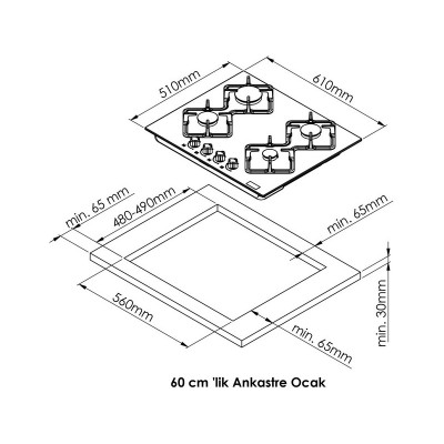 Варочная панель Kuppersberg FS 62 X газовая Варочная панель Kuppersberg FS 62 X газовая