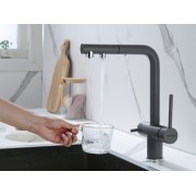 Смеситель Paulmark Serpentine Se213222-GRM, серый металлик