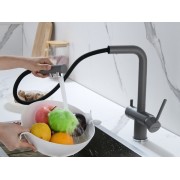 Смеситель Paulmark Serpentine Se213222-GRM, серый металлик