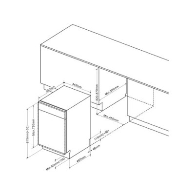 Посудомоечная машина De Dietrich DV01044J Посудомоечная машина De Dietrich DV01044J