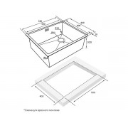 Мойка Paulmark Next-skew 54 uni PM885444-MBN, матовый черный