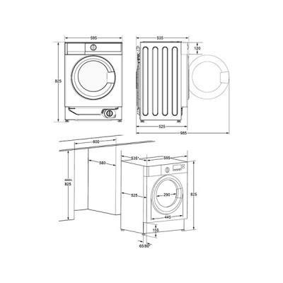 Стиральная машина MAUNFELD MBWM148STWH встраиваемая Стиральная машина MAUNFELD MBWM148STWH встраиваемая