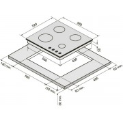 Варочная панель KRONA NEBEL 60 WH W газовая