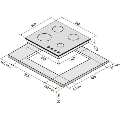 Варочная панель KRONA NEBEL 60 WH W газовая Варочная панель KRONA NEBEL 60 WH W газовая