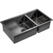 Мойка Paulmark Axel PM227844-GM, вороненая сталь