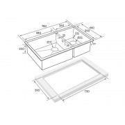Мойка Paulmark Axel PM227844-GM, вороненая сталь
