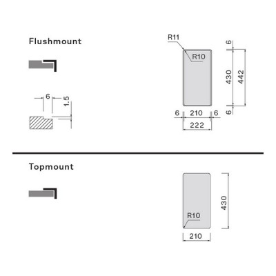 Мойка Falmec Como 18 (врезной монтаж) Мойка Falmec Como 18 (врезной монтаж)