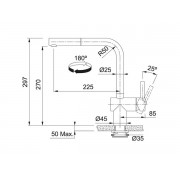Смеситель Franke Atlas Neo Sensor pull-out, выдв. лейка, нерж. сталь, черный матовый (115.0625.527)