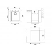 Мойка "Longran" Cube CUG410.500 - 58 Sabbia