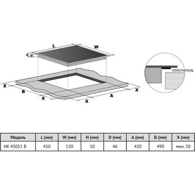 Варочная панель Korting HK 43051 B электрическая Варочная панель Korting HK 43051 B электрическая