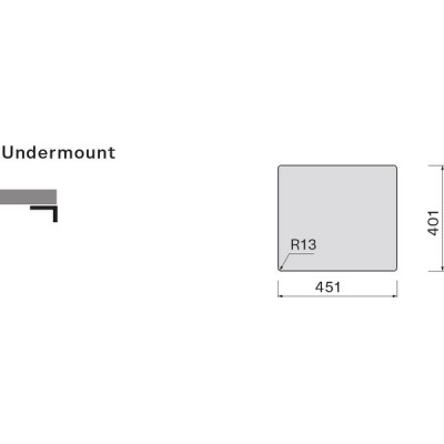 Мойка Falmec Como 45 (подстольный монтаж) Мойка Falmec Como 45 (подстольный монтаж)