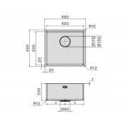 Мойка Falmec Como 45 (подстольный монтаж)
