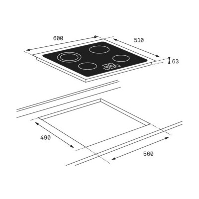 Варочная панель Teka TZ 6415 (40239040) электрическая Варочная панель Teka TZ 6415 (40239040) электрическая
