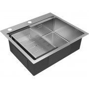 Мойка Paulmark Brim-pro+коландер Advance, брашированная нерж. сталь