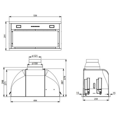 Вытяжка Falmec BUILT-IN BURANO 50 WH Вытяжка Falmec BUILT-IN BURANO 50 WH