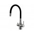 Смеситель Paulmark Salix Sa213419-NI, никель, черный шланг Смеситель Paulmark Salix Sa213419-NI, никель, черный шланг