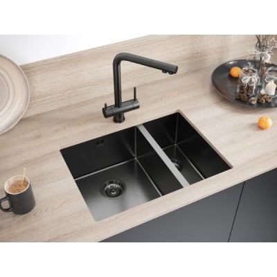 Мойка Paulmark Zusat PM225944-GML, вороненая сталь Мойка Paulmark Zusat PM225944-GML, вороненая сталь