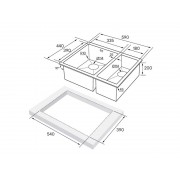 Мойка Paulmark Zusat PM225944-GML, вороненая сталь