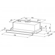 Вытяжка KRONA KAMILLA T SENSOR 600 White