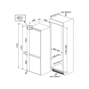 Холодильник SMEG C3170NE встраиваемый