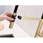 Смеситель Paulmark Leader Le214101-SBG, светлое брашированное золото