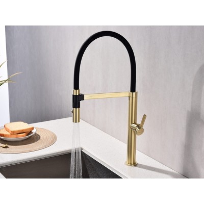 Смеситель Paulmark Leader Le214101-SBG, светлое брашированное золото Смеситель Paulmark Leader Le214101-SBG, светлое брашированное золото