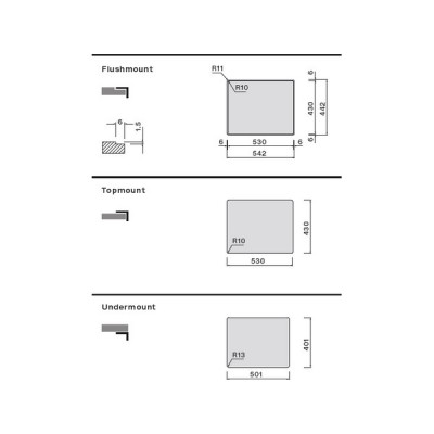 Мойка Falmec Como 50 Gun Metal PVD Мойка Falmec Como 50 Gun Metal PVD