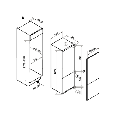 Холодильник MAUNFELD MBF177NFFW встраиваемый Холодильник MAUNFELD MBF177NFFW встраиваемый